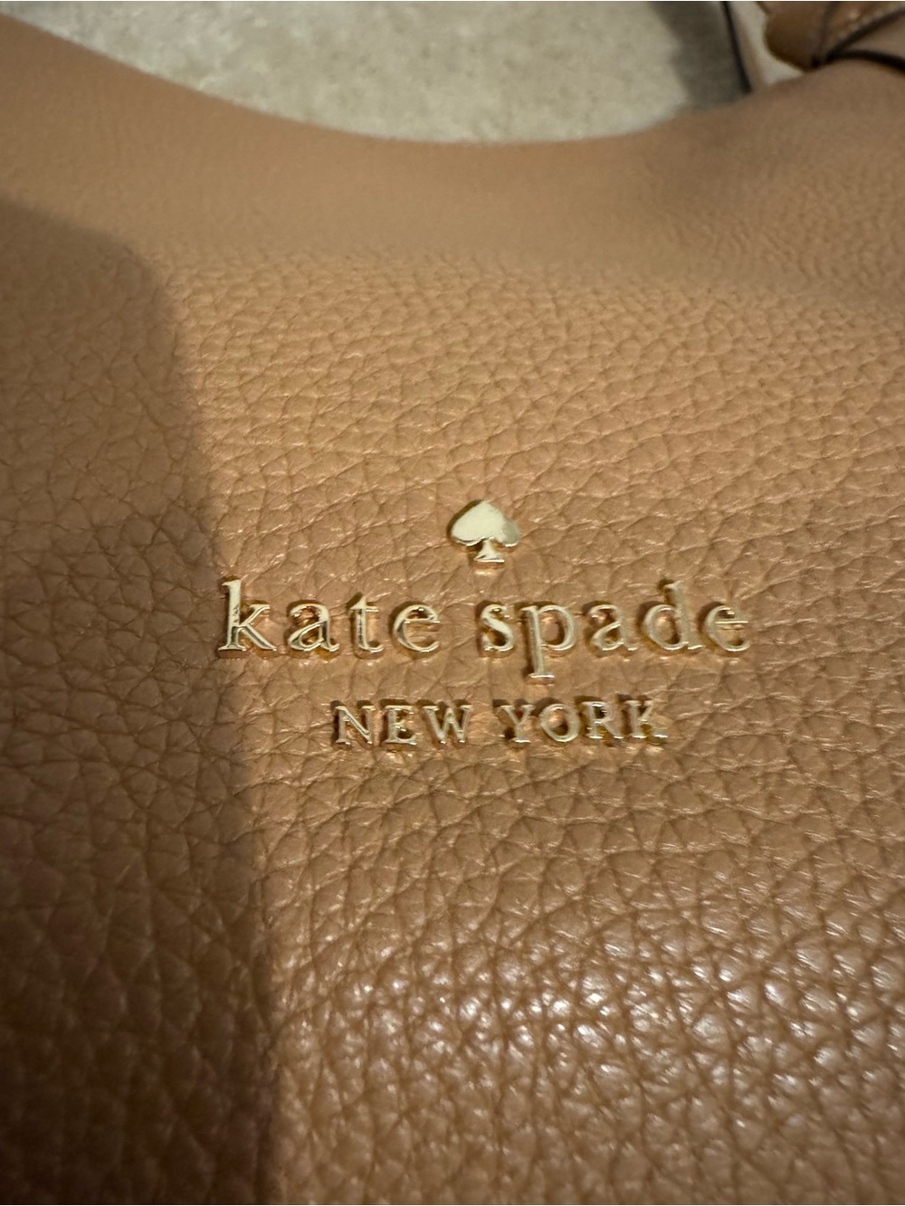 NWT - Kate Spade Pebbled Leather Shoulder Tote in Tan - Picture 3 of 12